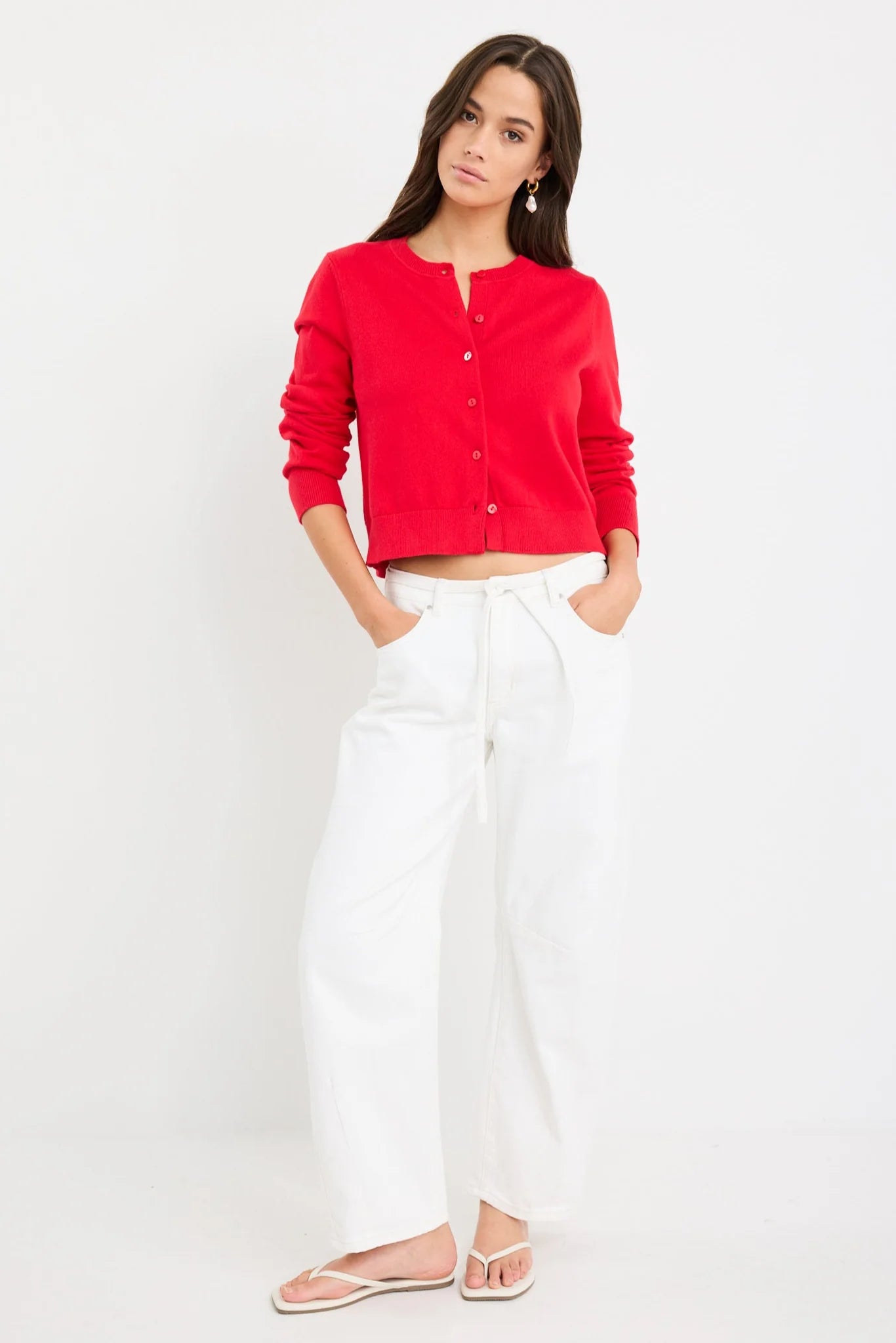 Replica Cotton Cashmere Cardigan Cherry