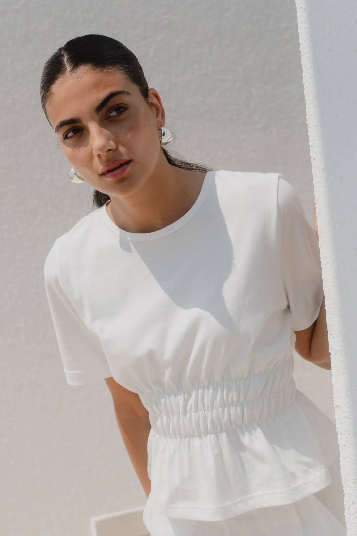 Svelte Shirred Detail Ivory