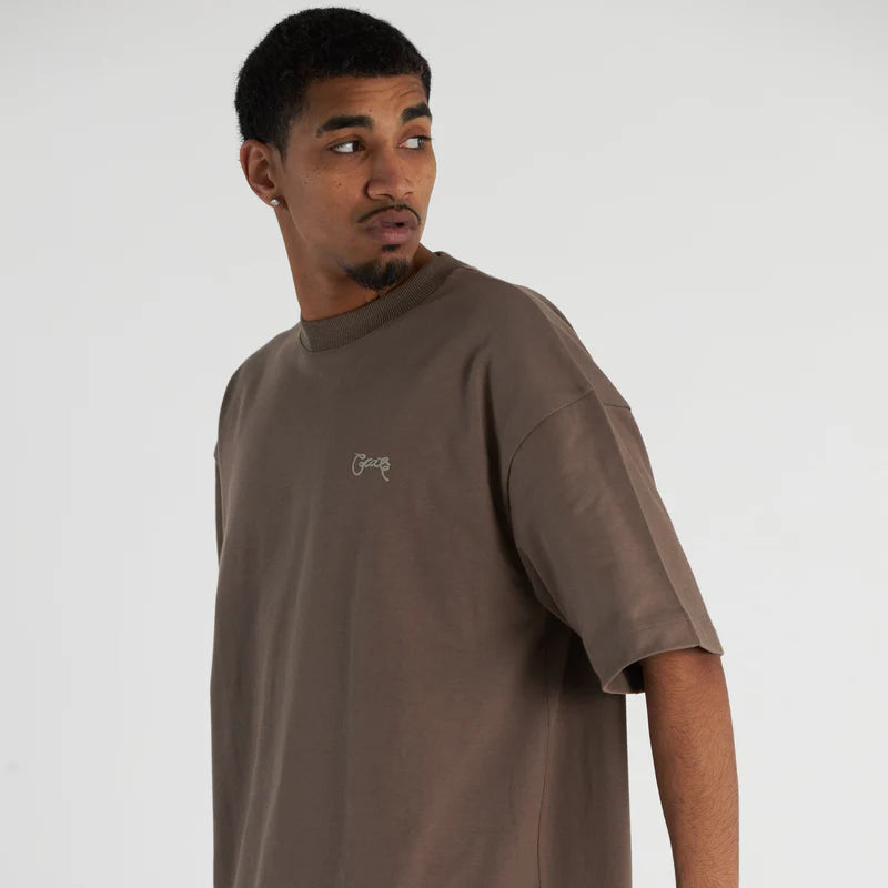 Mens Basic Script Box Fit Tee Chia