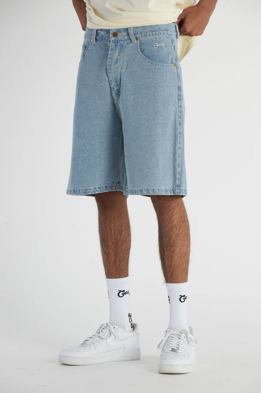 Crate Denim Shorts Light Blue