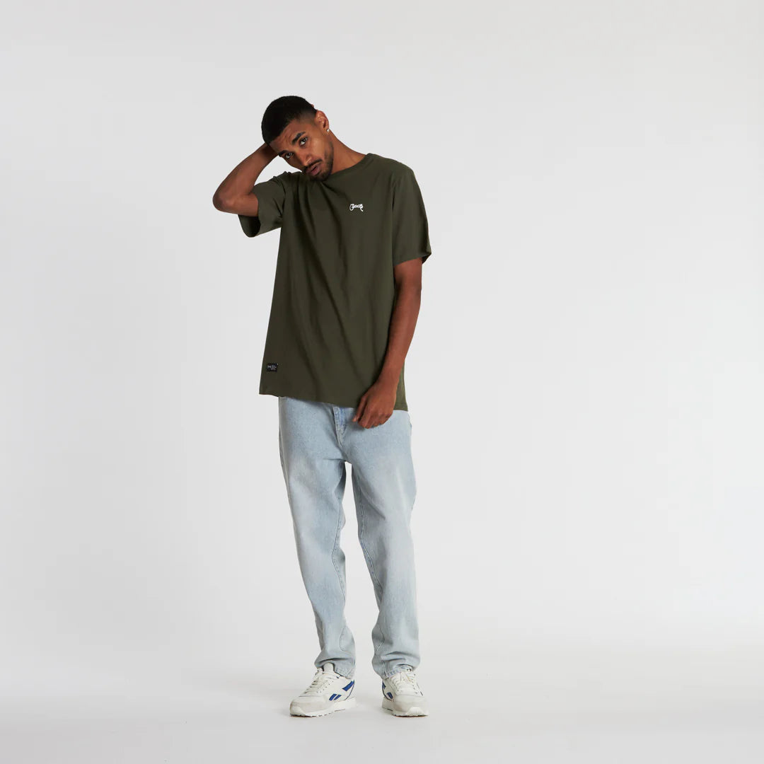 Stamp  Script Tee Khaki