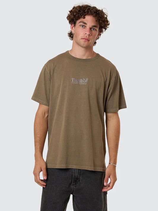 Thrills Workwear Embro Merch Tee Desert