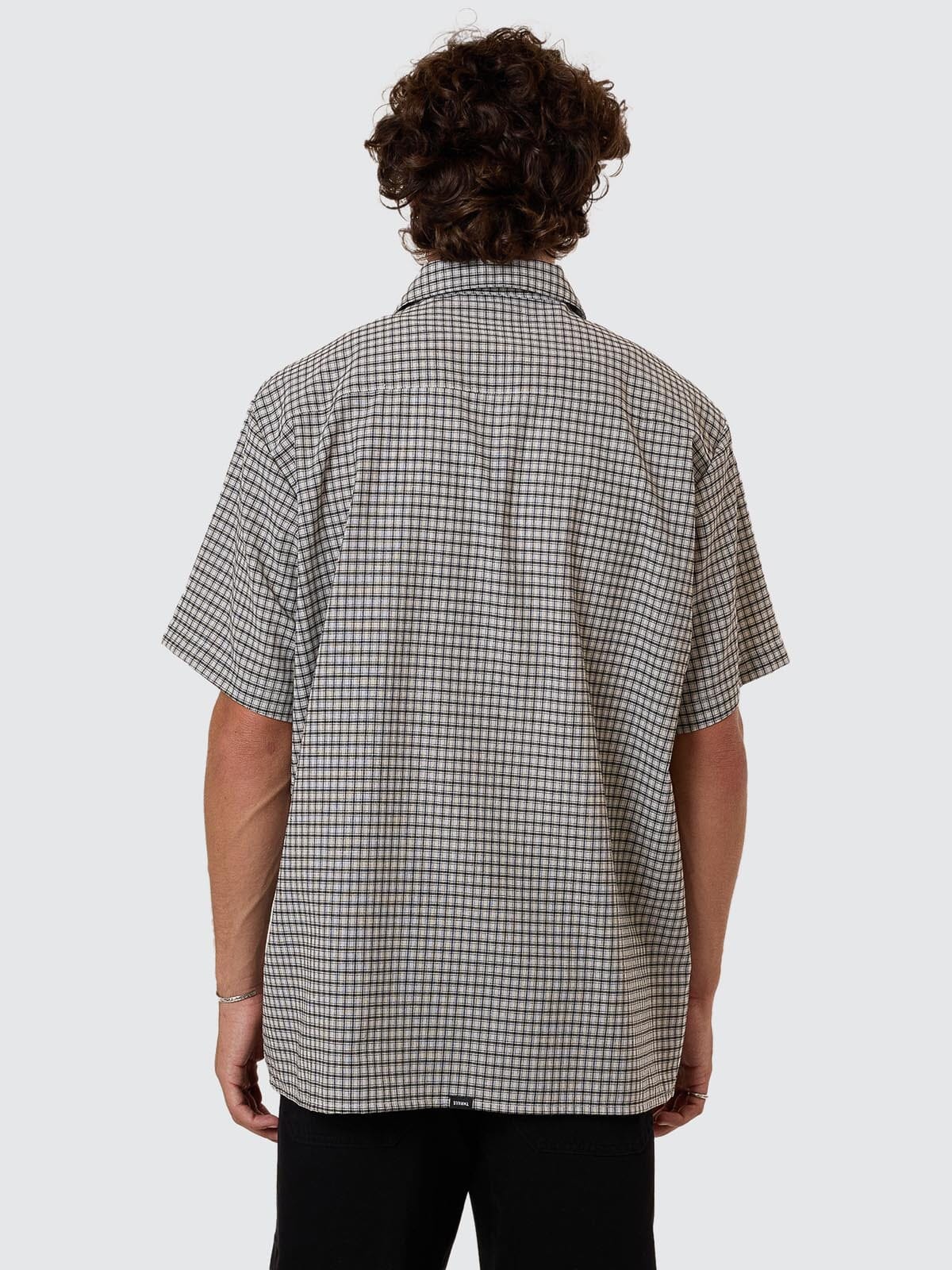 Thrills Union S/S Check Light Stone