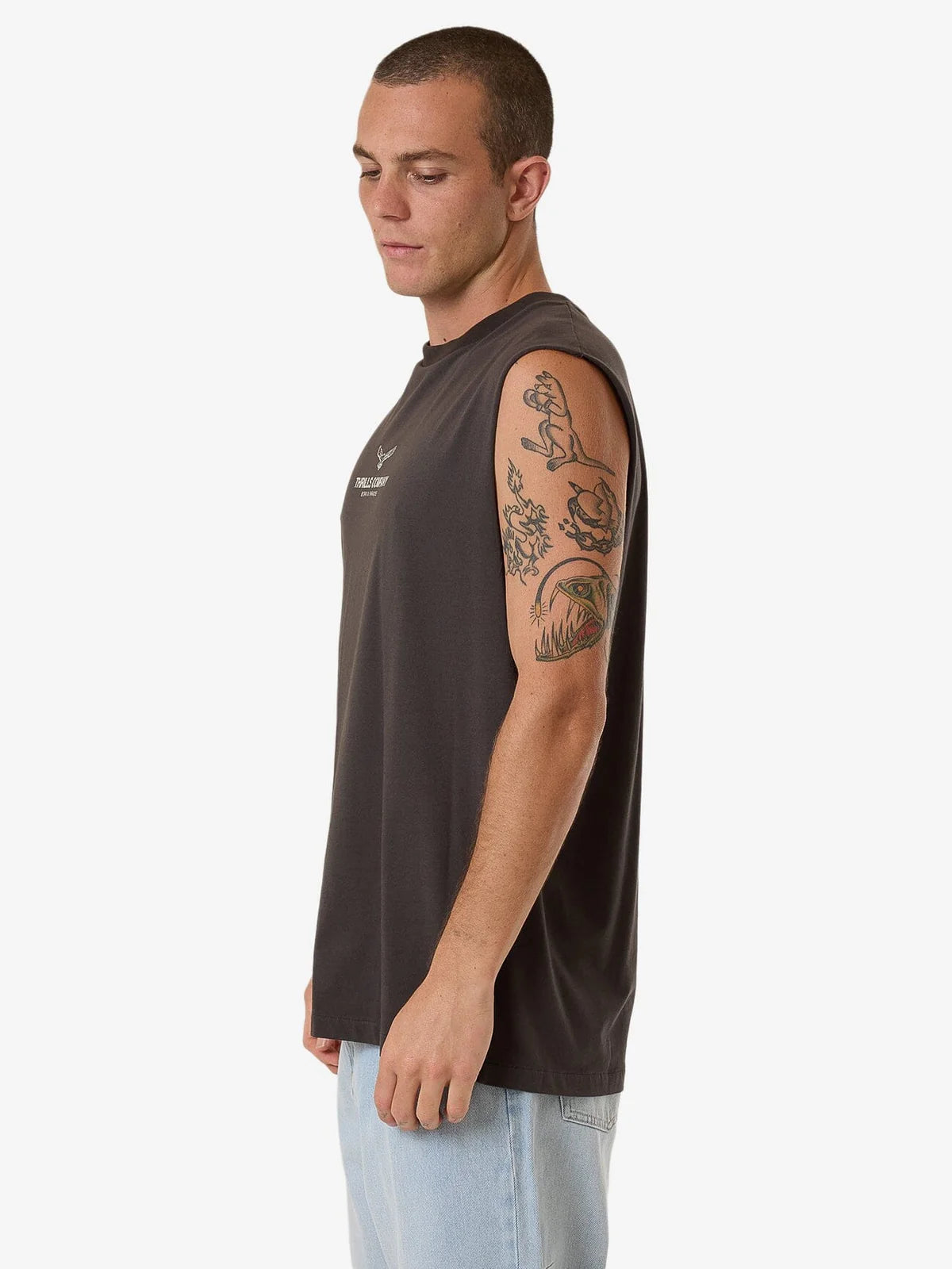 Emblem Merch Muscle Tee Black