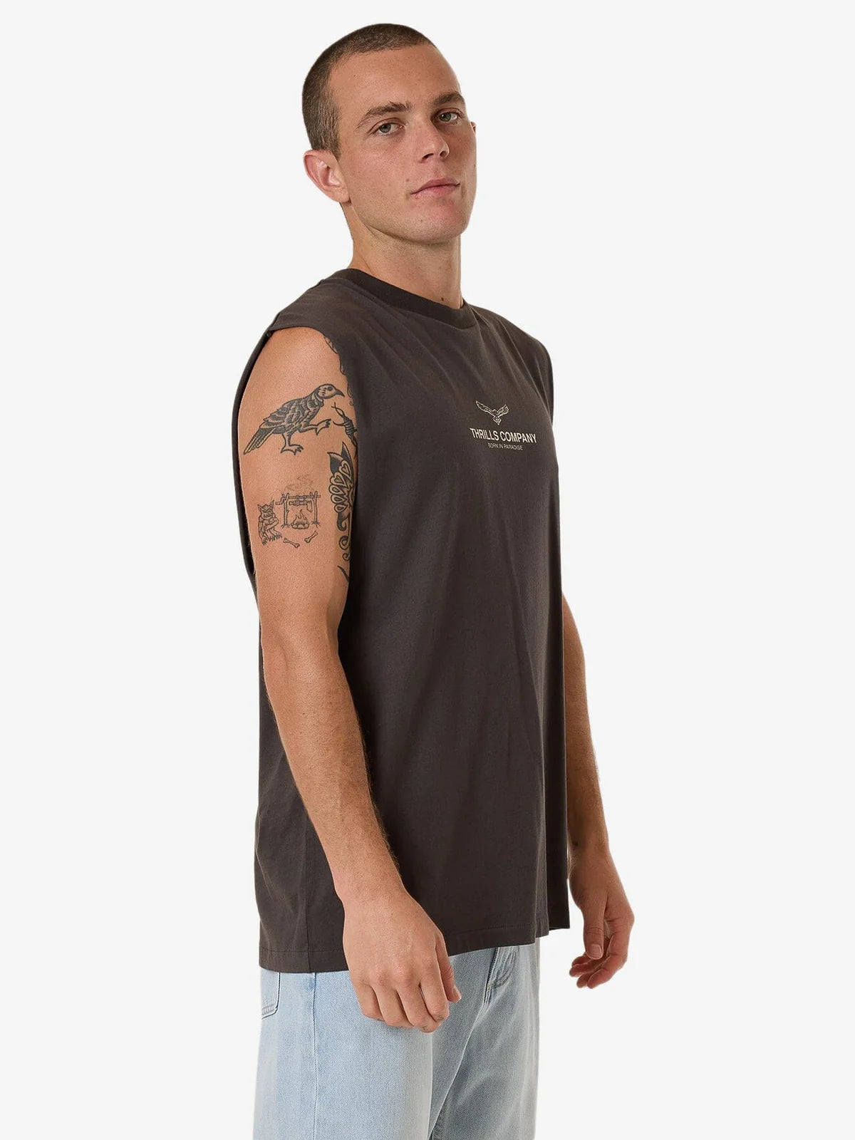 Emblem Merch Muscle Tee Black