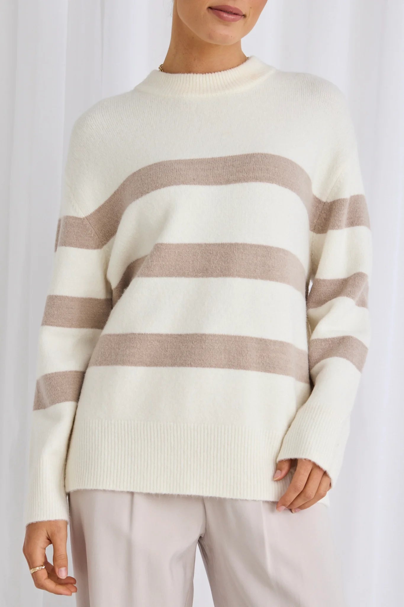 True Natural Stripe Knit