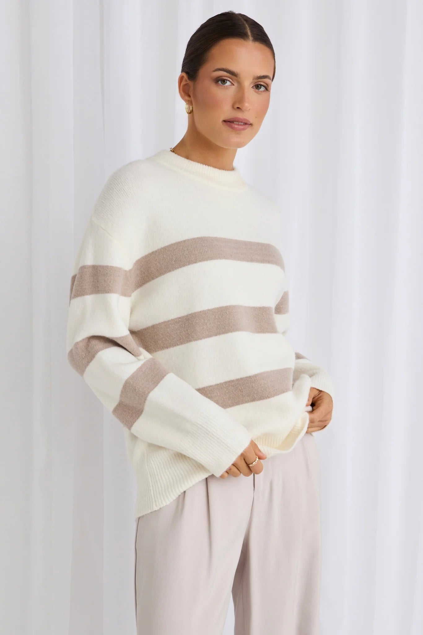 True Natural Stripe Knit