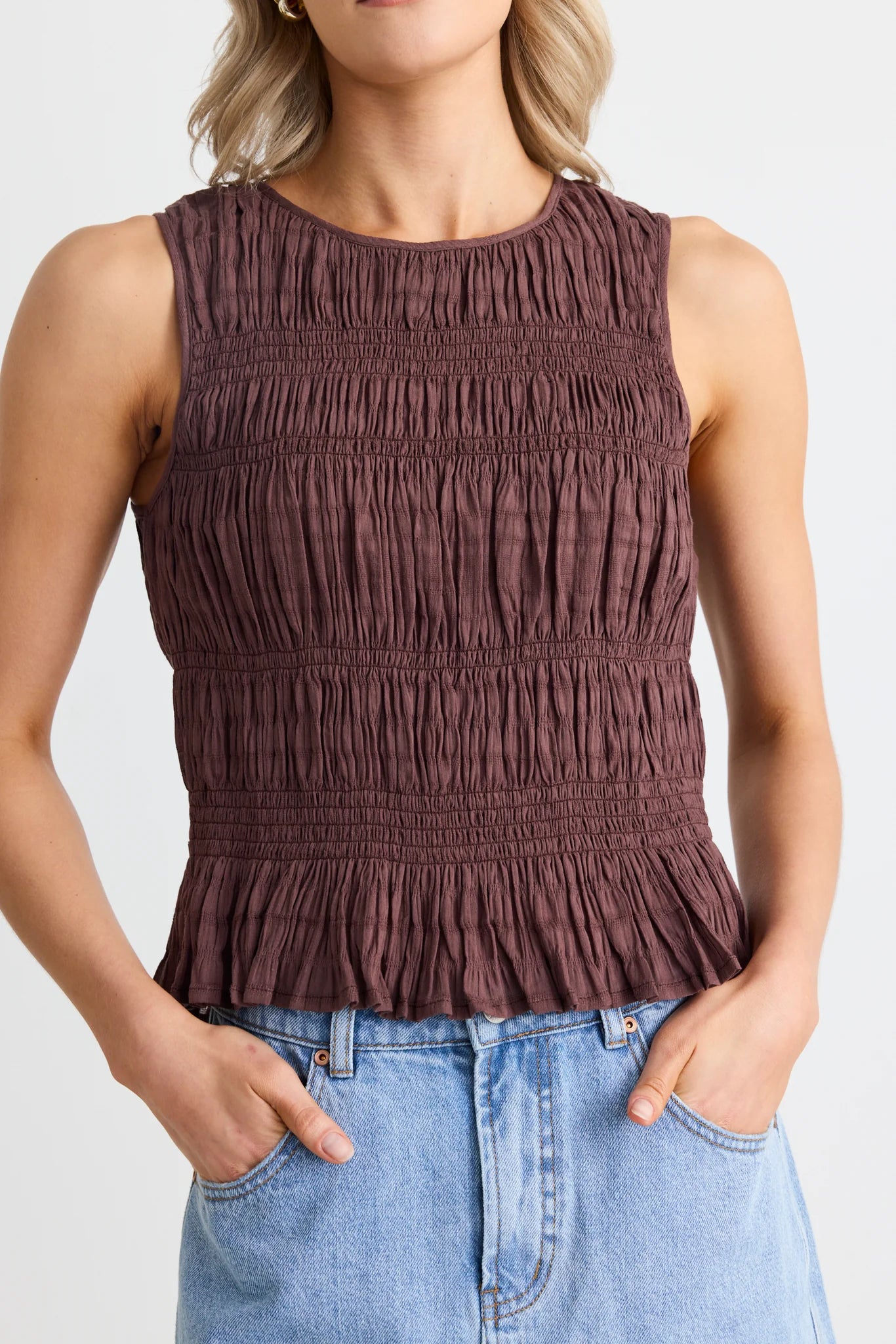 Tuscany Sleeveless Top Chocolate