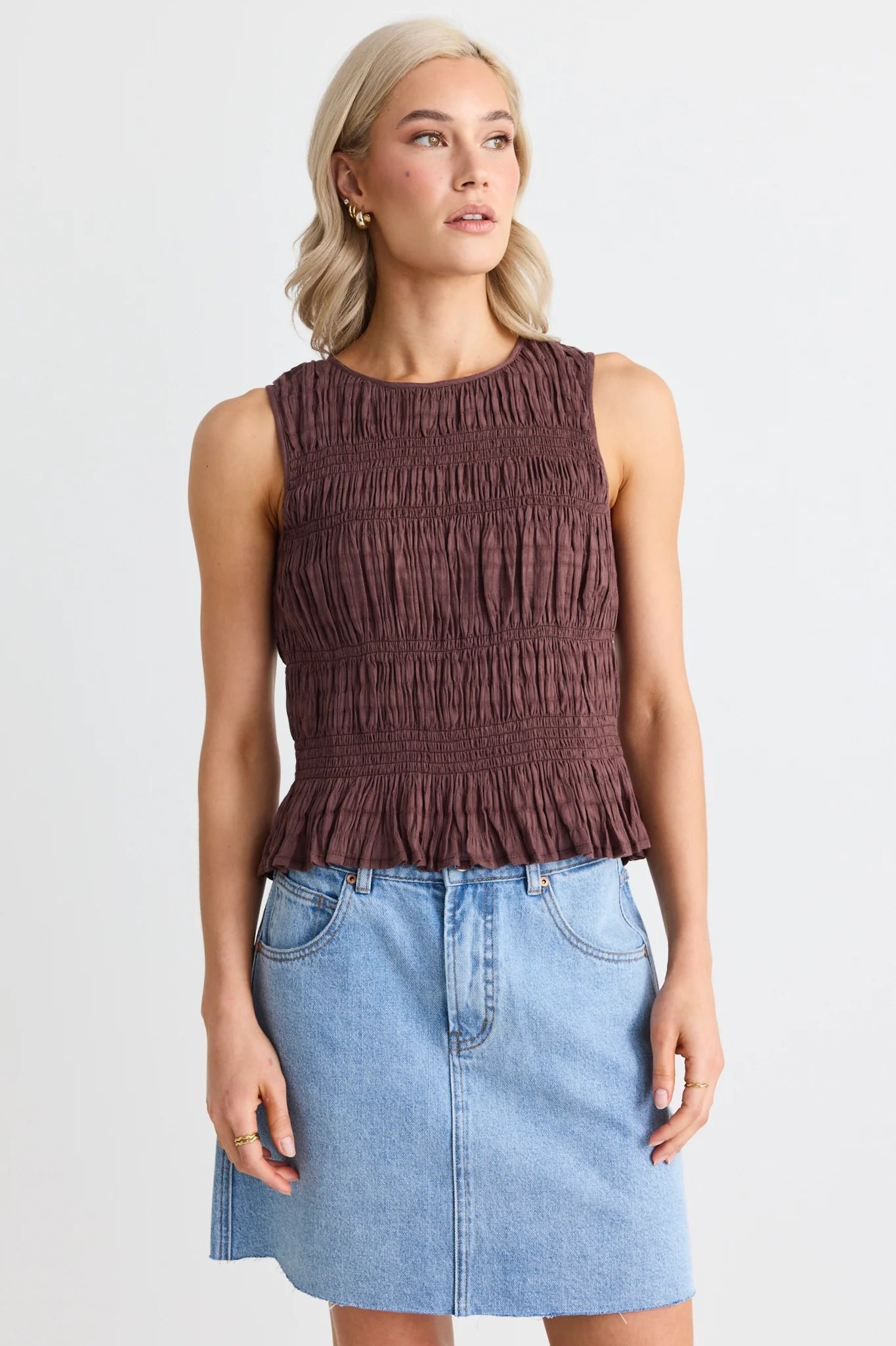 Tuscany Sleeveless Top Chocolate