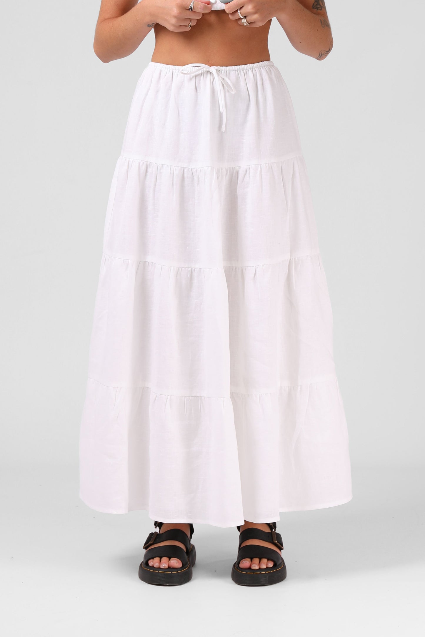 Ruby Maxi Skirt White