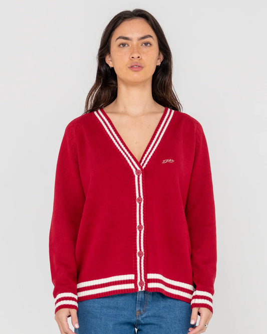 Cambridge Oversized Cardigan Red