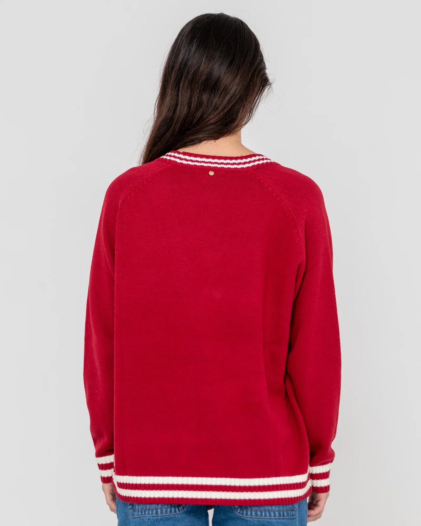 Cambridge Oversized Cardigan Red