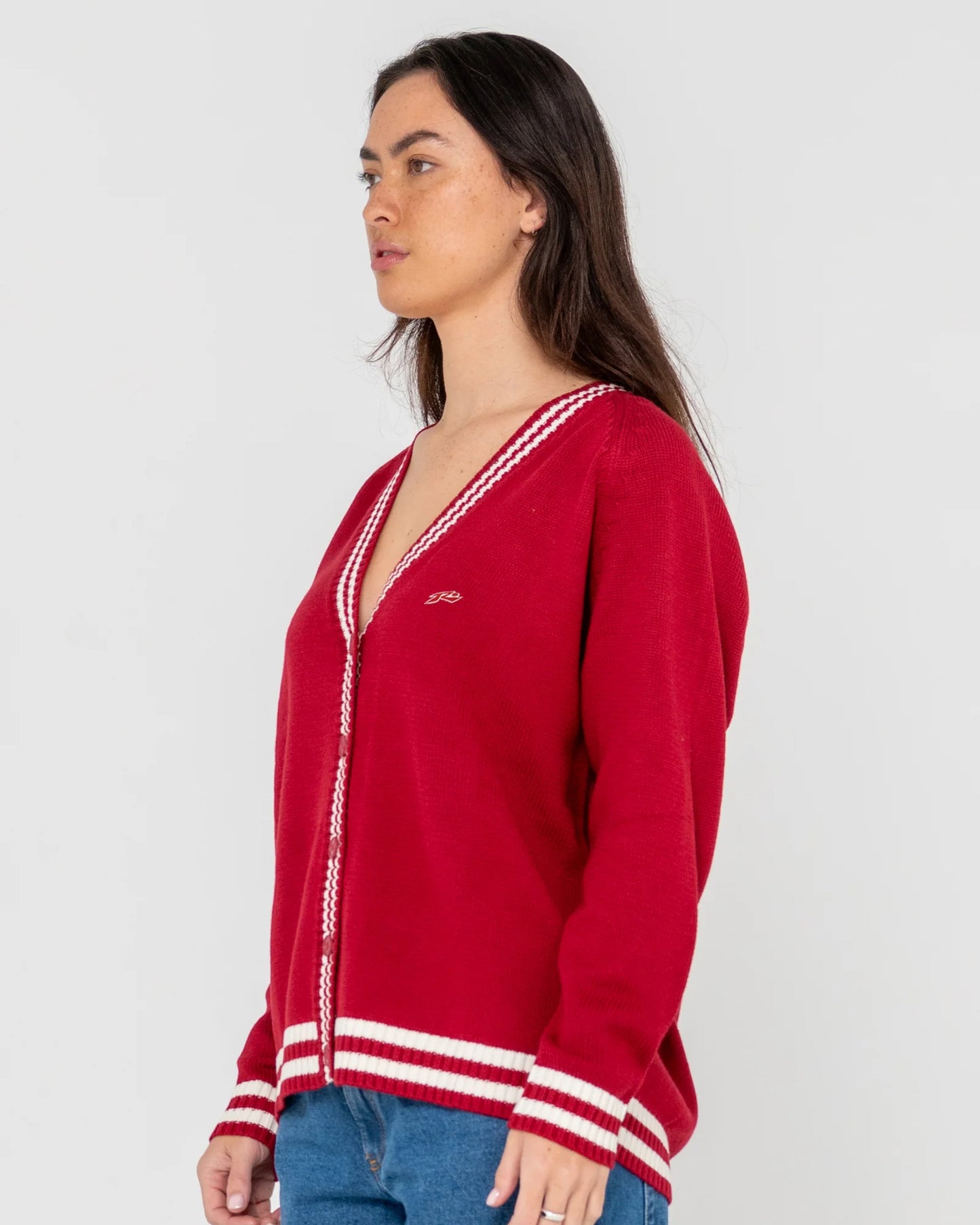 Cambridge Oversized Cardigan Red