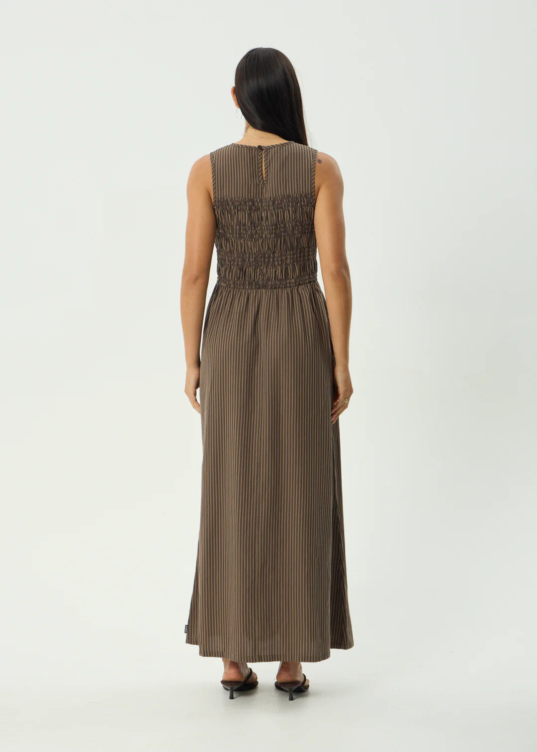 Cyrus Maxi Dress Coffee Stripe