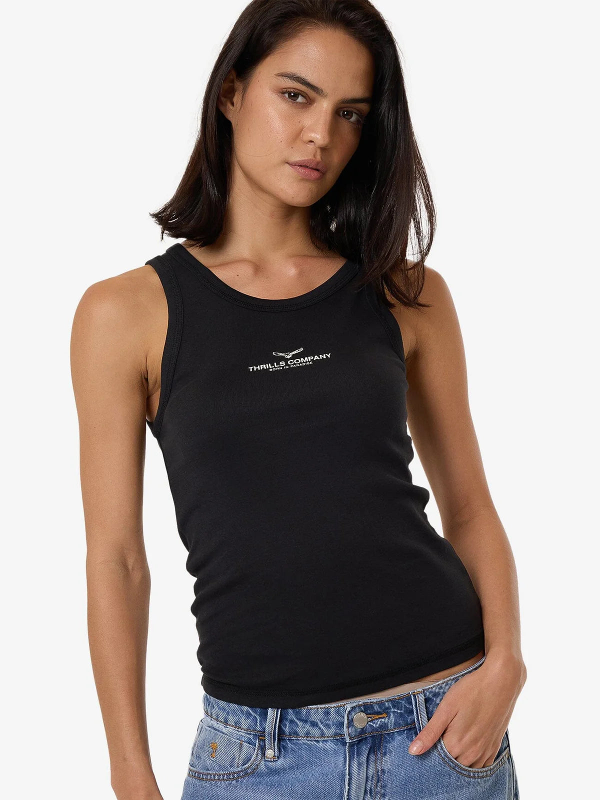 Emblem Of Strength Tank Washed Black