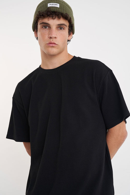 Waffle Sup Tee Blk