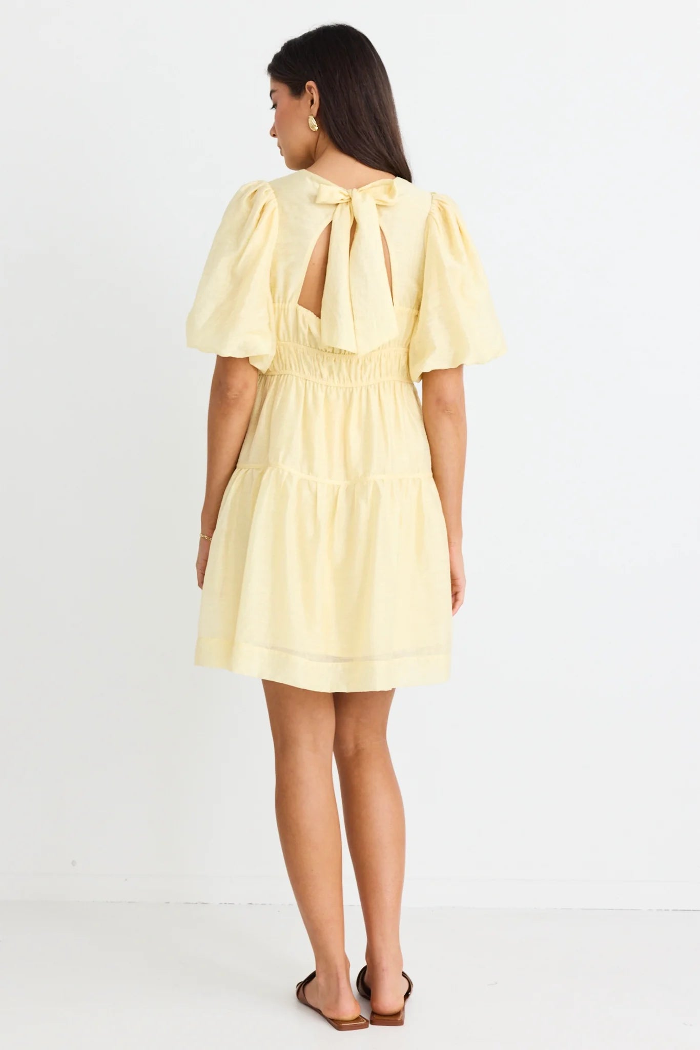 Axel Puff Sleeve Mini Dress Butter