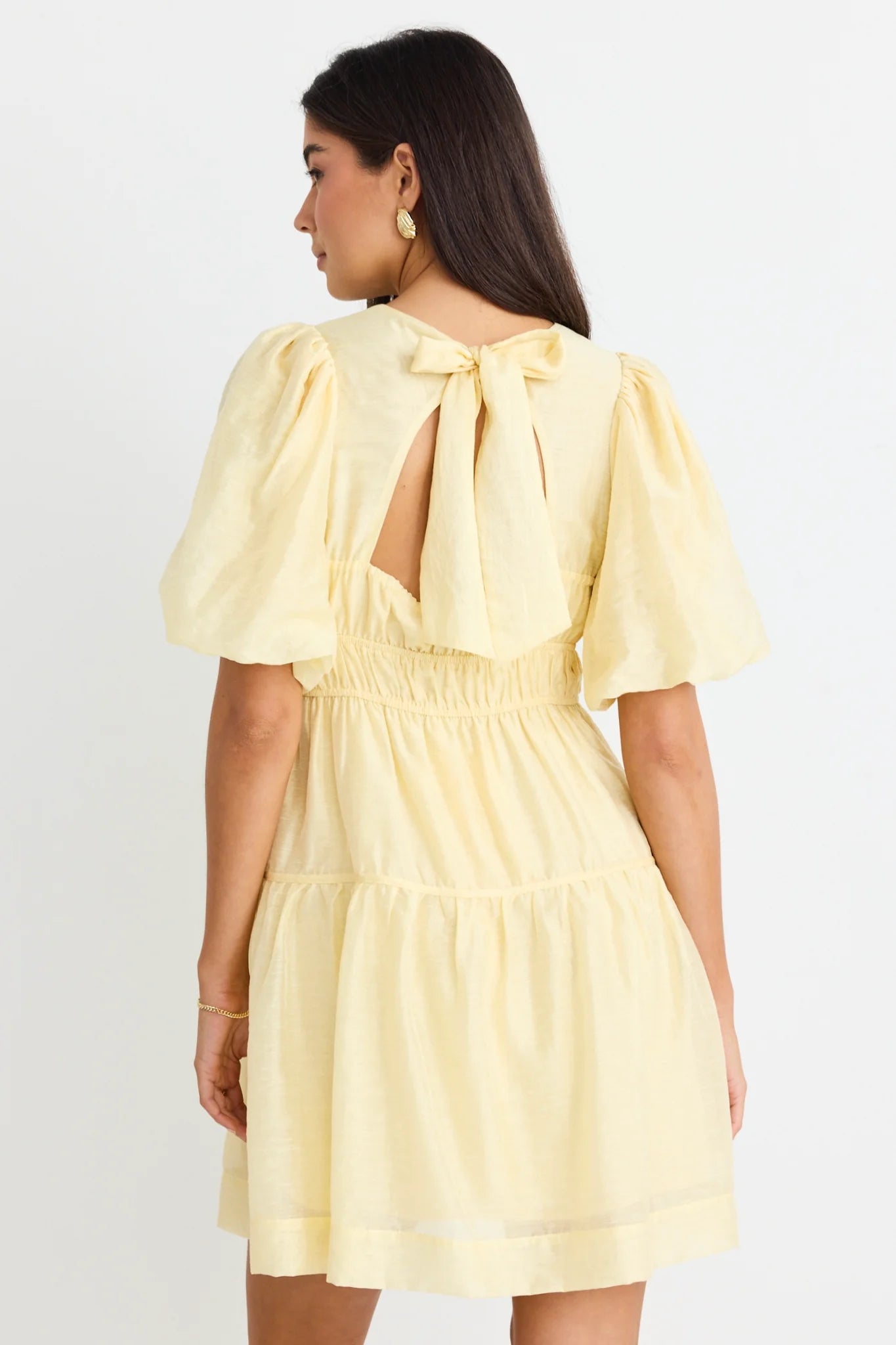 Axel Puff Sleeve Mini Dress Butter