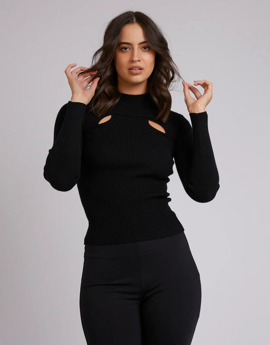 Blakely Cut Out Top Black