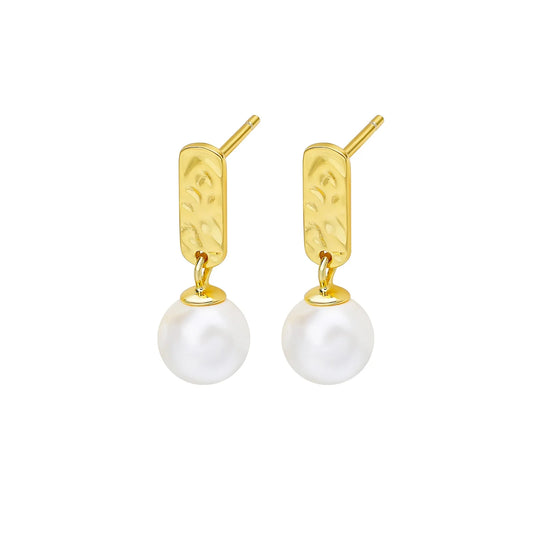 Luna Pearl Earrings Gold