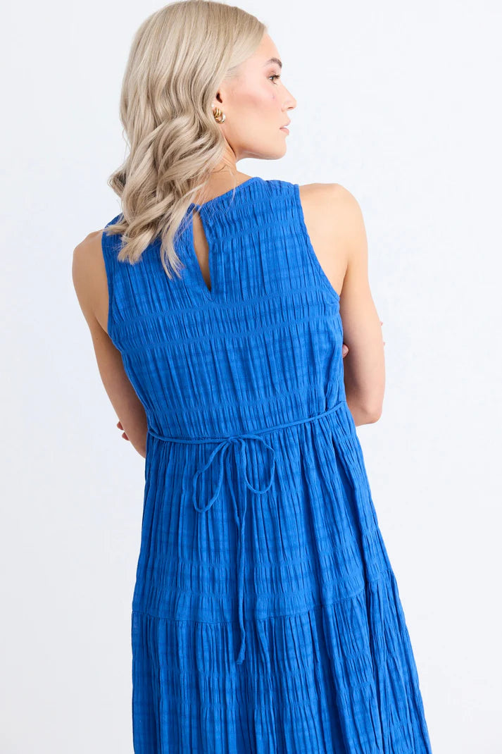 Florentena  Tiered Maxi Dress Cobalt