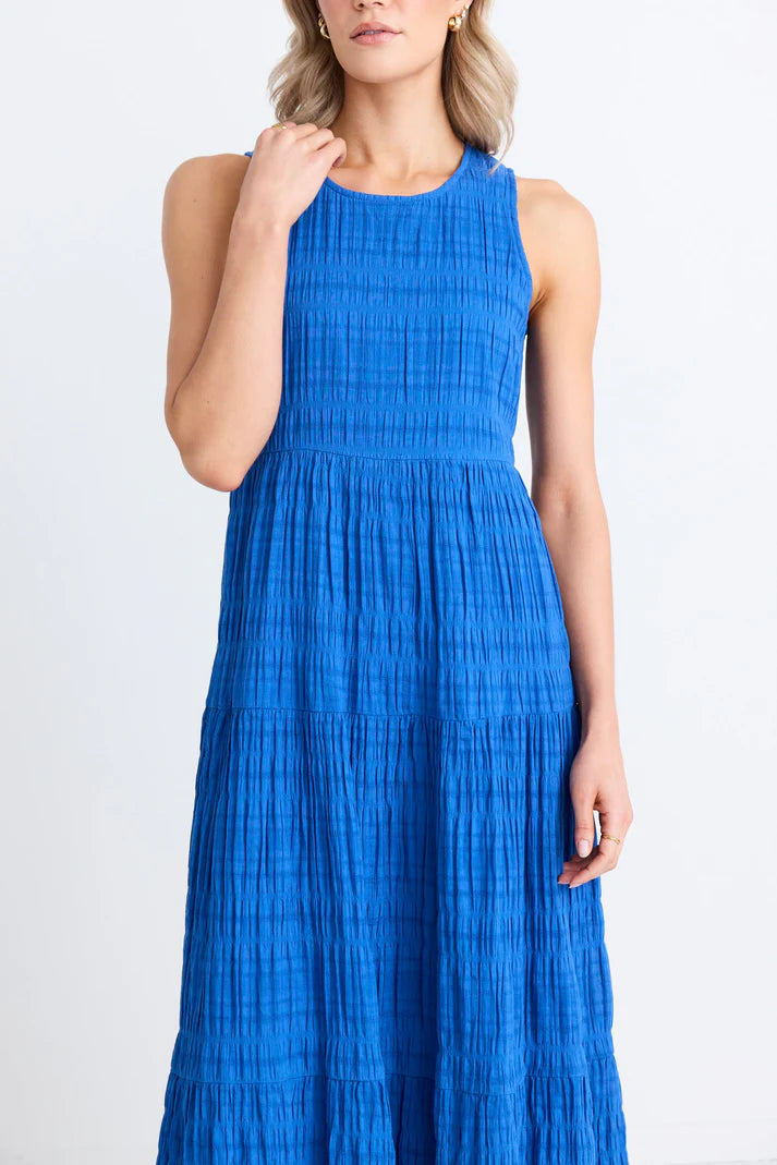 Florentena  Tiered Maxi Dress Cobalt