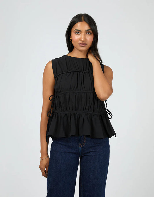 Lou Lou Tie Top Black