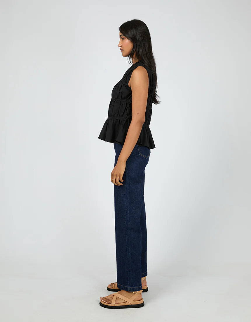 Lou Lou Tie Top Black