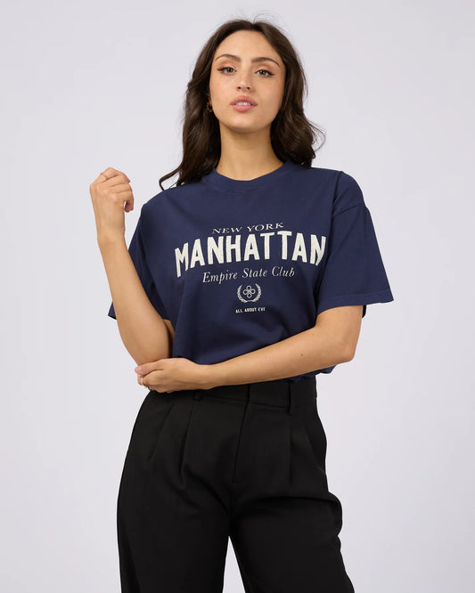 Manhattan Oversized Tee Navy