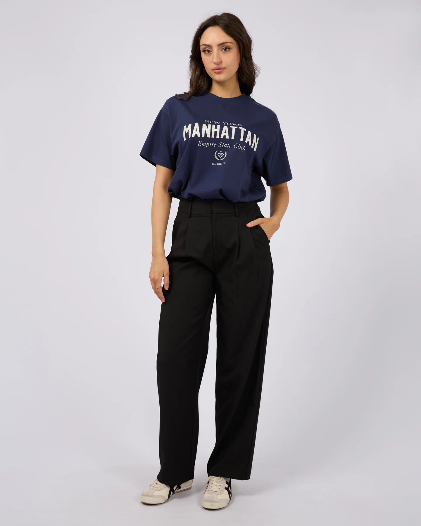 Manhattan Oversized Tee Navy