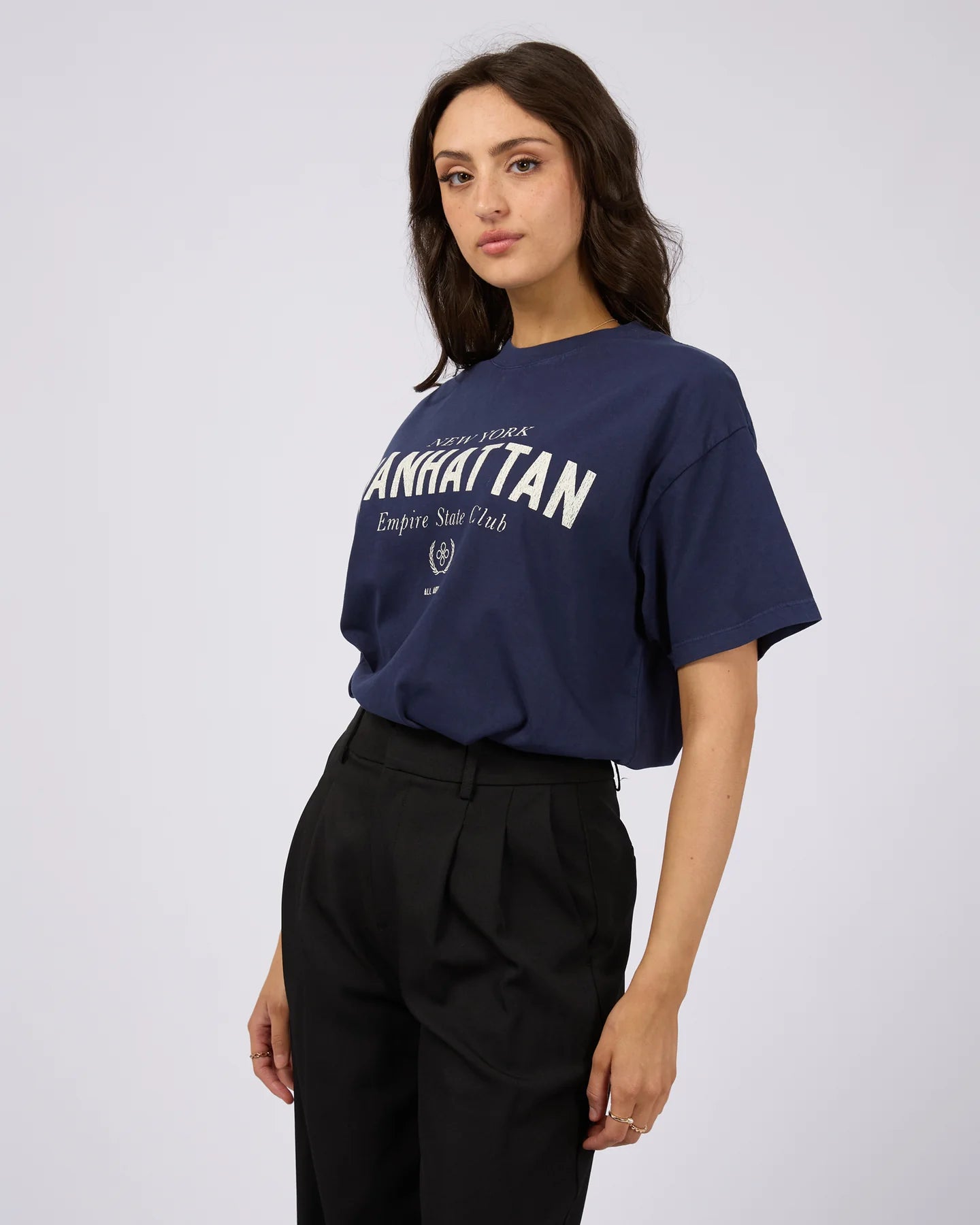 Manhattan Oversized Tee Navy