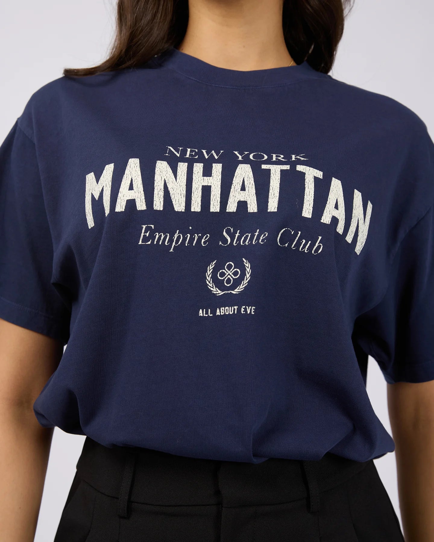 Manhattan Oversized Tee Navy