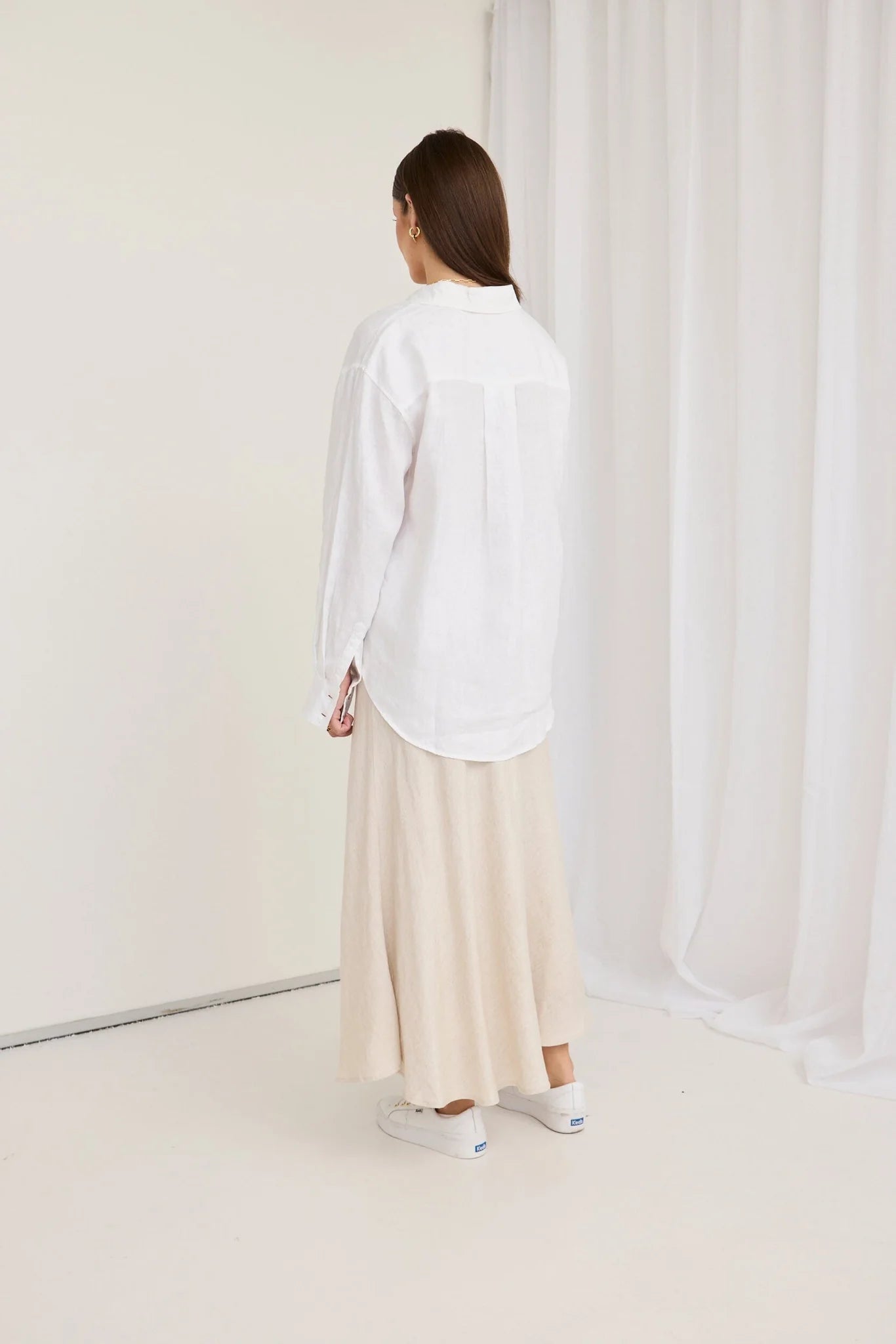 Optimum Linen Oversized Shirt White