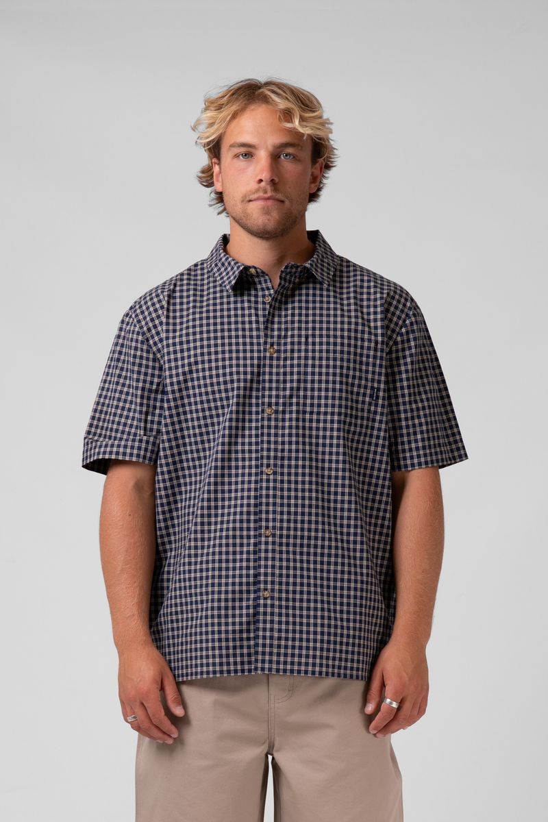 Check Mate Shirt Navy