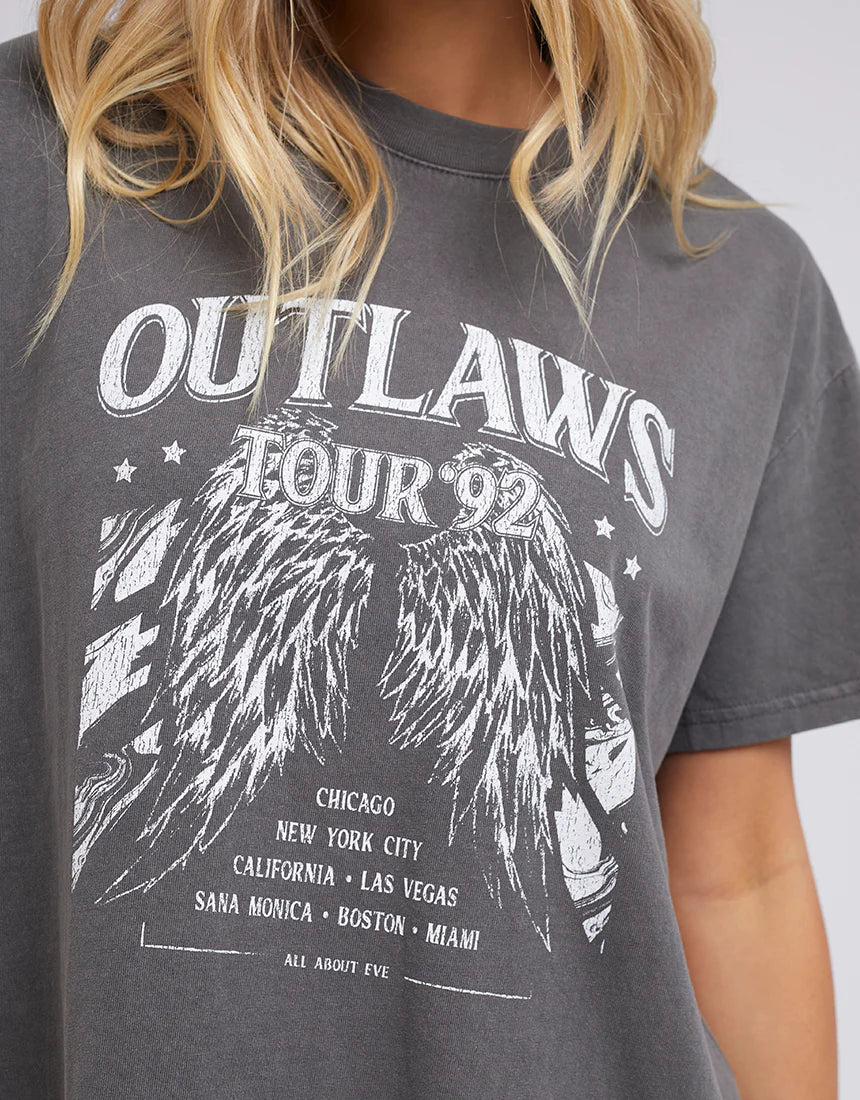 Outlaws Tee Charcoal